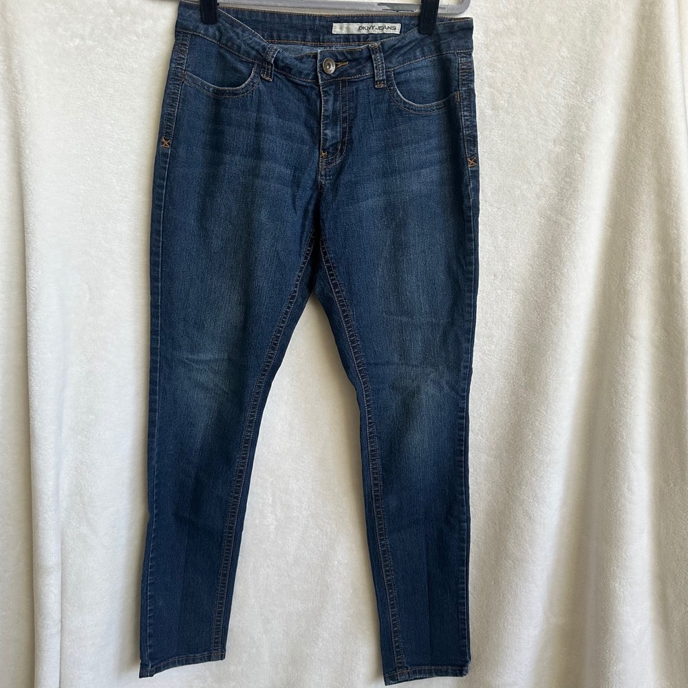 DKNY Jeans Womens Medium Wash Slim Skinny Denim Blue‎ Jeans Size 10